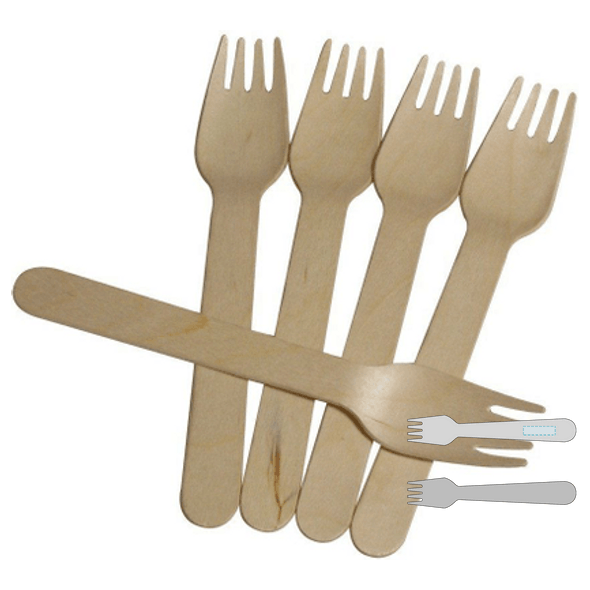 Garfos Descartável em Madeira